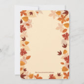 Einladungskarte zum Erntedankfest Einladung (Rückseite)