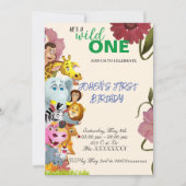 Einladungskarte zum ersten Geburtstag (Vorderseite)