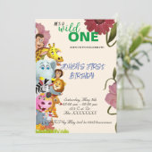 Einladungskarte zum ersten Geburtstag (Stehend Vorderseite)