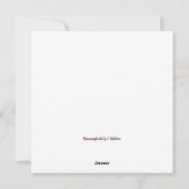 Einladungskarte zum Geburtstag (Rückseite)