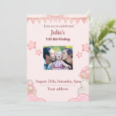 Einladungskarte zum Geburtstag Einladung (Stehend Vorderseite)