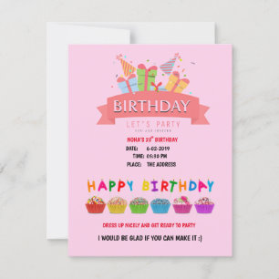 Einladungskarte zum Geburtstag Einladung