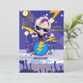 Einladungskarte zum Geburtstag Jam Out 2 (Stehend Vorderseite)