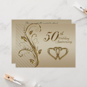 Einladungskarte zum Goldenen Hochzeitstag Einladung