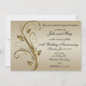 Einladungskarte zum Goldenen Hochzeitstag Einladung (Rückseite)