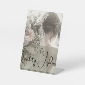 Einladungskarte zum Hochzeitstag Sockelschild (Vorderseite)