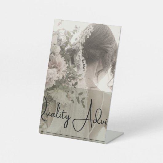 Einladungskarte zum Hochzeitstag Sockelschild (Vorderseite)