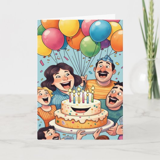 Einladungskarte zum personalisierten Geburtstag (Vorderseite)