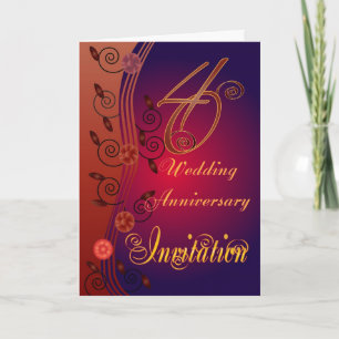 Einladungskarte zur 40. Hochzeitstagfeier