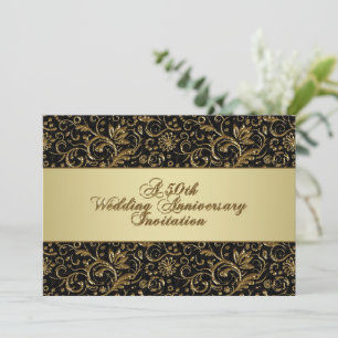 Einladungskarte zur 50. Hochzeitstag-Feier Einladung