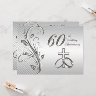 Einladungskarte zur 60. Hochzeitstag-Feier Einladung