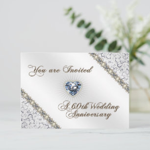 Einladungskarte zur Antwort für den 60. Hochzeitst Einladung