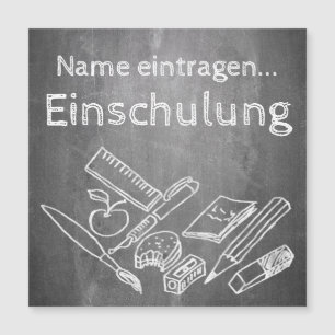 Einladungskarte zur Einschulung im Tafelstil 002