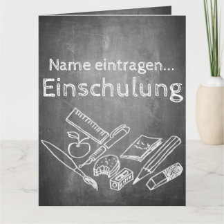 Einladungskarte zur Einschulung im Tafelstil 002