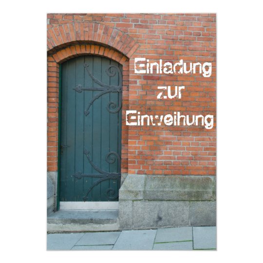 Einladungskarte zur Einweihung