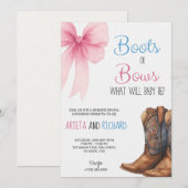 Einladungskarte zur Enthüllung des Babygeschlechts Einladung (Vorne/Hinten)