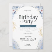 Einladungskarte zur Geburtstagsfeier Einladung (Vorderseite)