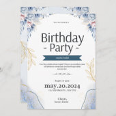 Einladungskarte zur Geburtstagsfeier Einladung (Vorne/Hinten)