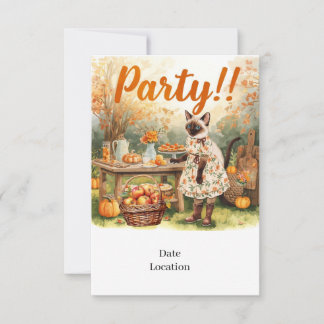 Einladungskarte zur Herbstparty – Gemütliches Herb Einladung