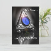 Einladungskarte zusammenbringen einladung (Stehend Vorderseite)