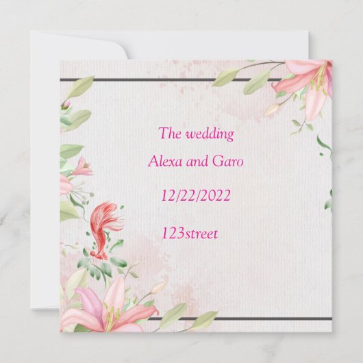 Einladungskarten (Vorderseite)