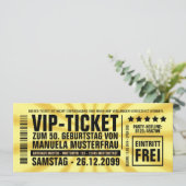 Einladungskarten 50. Geburtstag VIP Einladung (Stehend Vorderseite)