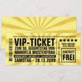 Einladungskarten 50. Geburtstag VIP Einladung (Vorne/Hinten)