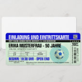 Einladungskarten Einladungen Geburtstag lustig (Vorne/Hinten)