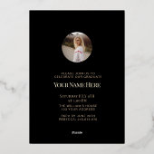 Einladungskarten für Abschlüsse Folien Feiertagskarte (Rückseite)