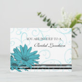 Einladungskarten für das Blaue und Weiße Bridal Lu (Stehend Vorderseite)