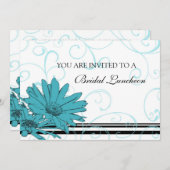 Einladungskarten für das Blaue und Weiße Bridal Lu (Vorne/Hinten)