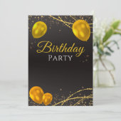 Einladungskarten für Geburtstagsparty (Stehend Vorderseite)