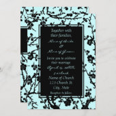 Einladungskarten für Hochzeiten mit Türkis und Sch (Vorne/Hinten)