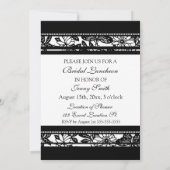 Einladungskarten für Schwarz und Weiß (Rückseite)