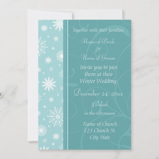 Einladungskarten für Winterhochzeiten Foto (Vorderseite)