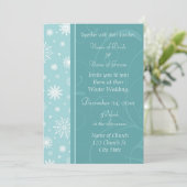 Einladungskarten für Winterhochzeiten Foto (Stehend Vorderseite)