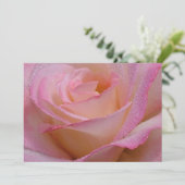 Einladungskarten Schöne Rosa Rose (Stehend Vorderseite)