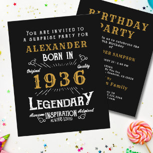 Einladungslegende zum 90. Geburtstag mit Budget 19 Flyer