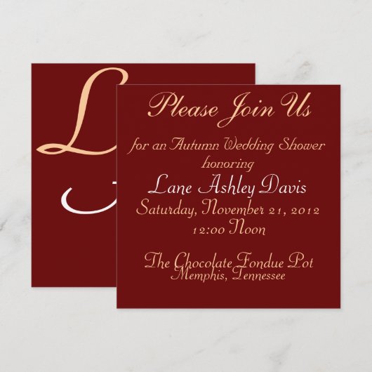 Einladungsmuster Einladung (Vorne/Hinten)