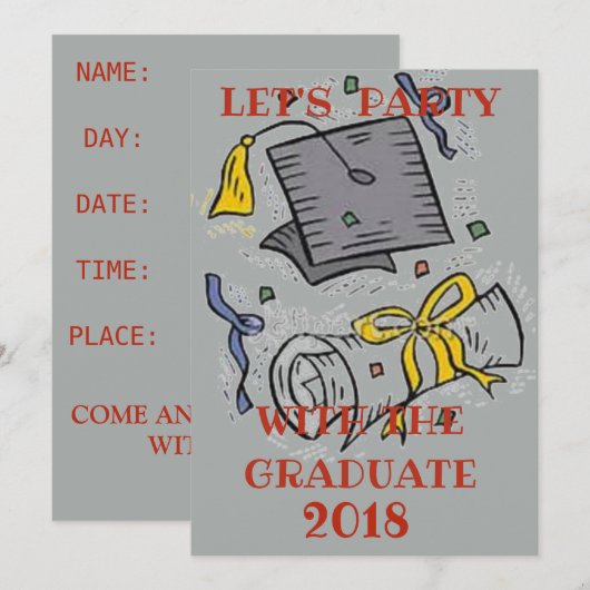 EINLADUNGSPARTEI EINLADUNG (Vorne/Hinten)