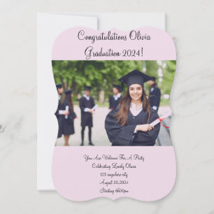 EINLADUNGSPINNEN DER CUSTOM FOTO GRADUATION PARTY SAVE THE DATE