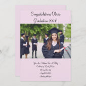 EINLADUNGSPINNEN DER CUSTOM FOTO GRADUATION PARTY SAVE THE DATE (Vorne/Hinten)