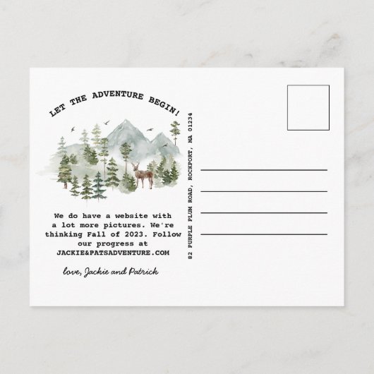 Einladungspostkarte (Rückseite)