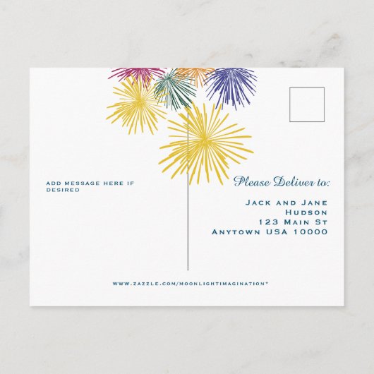 Einladungspostkarte (Rückseite)