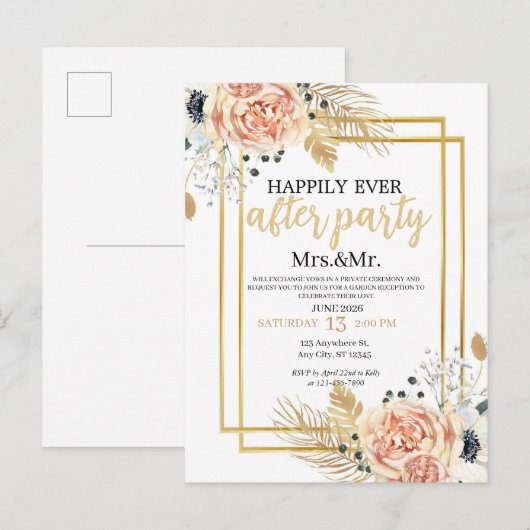 Einladungspostkarte (Vorne/Hinten)