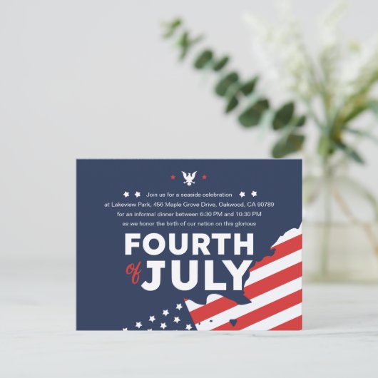 Einladungspostkarte (Stehend Vorderseite)