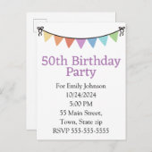 Einladungspostkarte (Vorne/Hinten)