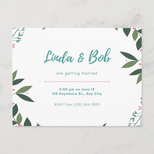 Einladungspostkarte (Vorderseite)