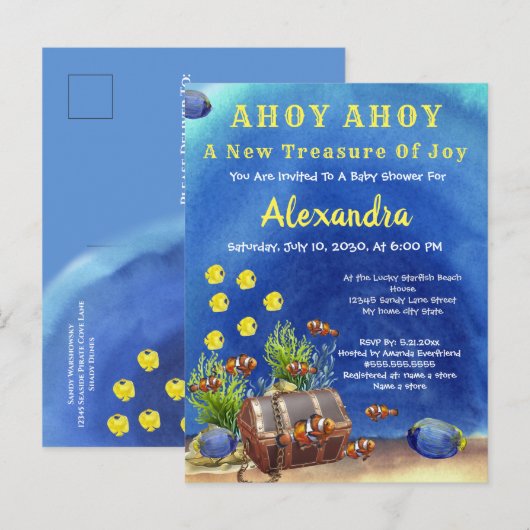 Einladungspostkarte (Vorne/Hinten)