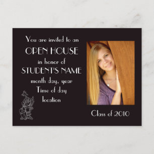 Einladungspostkarte des offenen Hauses